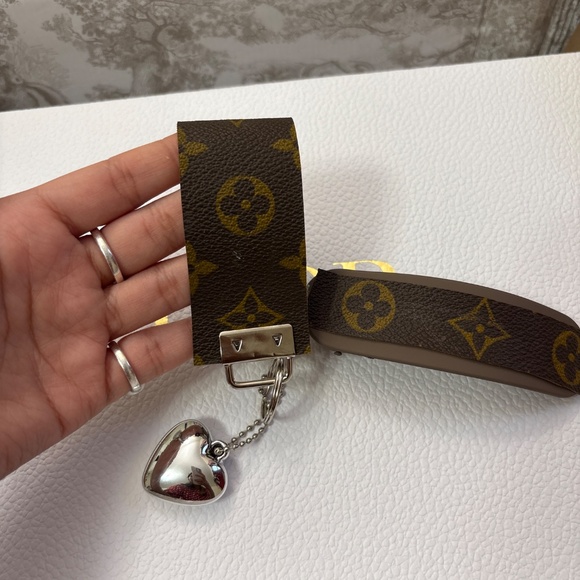 Upcycled LV keychain and Large HairClip Set main image 4